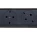 Legrand Drehbare Steckdosenleiste, 4-fach Steckdose, Mehrfachsteckdose, Wand- oder Tischmontage, LED-Ein/Aus-Schalter, 3m Kabel, Schwarz/Dunkelgrau (694537)