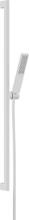 hansgrohe Pulsify E Duschset 100 1 Strahlart wassersparend+ mit Duschstange 90 cm, Messing, 5 l/min, 100 x 25 mm, Mattweiß (24381700)