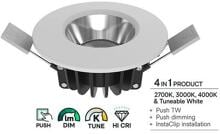 Ledxon EBS-FX8-927-940-36WS-S Einbau-Strahl, Flexibel, 8W, 744lm, 27-4K, 36°, weiß/silber (7008126)