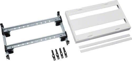 Hager UD22B2 Baustein, universN, Abdeckung geschlitzt, mit waagrechten Hutschienen, für Reiheneinbaugeräte mit senkrechter Leitungsführung, 2x26 PLE,