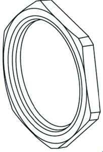 Kleinhuis 420M63 Sechskantmutter metrisch, Messing, M63