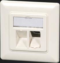 EFB Rahmenset 2-Port für Keystones DIN49075 RAL9010, weiß (ET-25085V3)