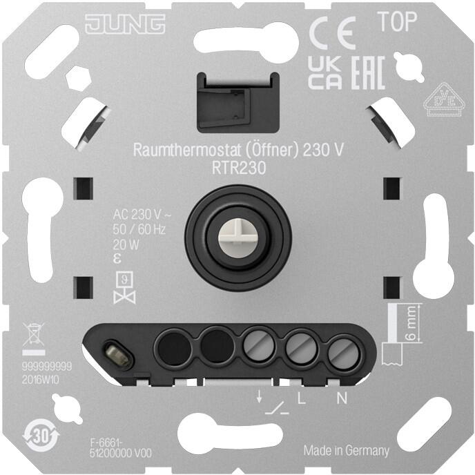 JUNG RTR230 Raumthermostat (Öffner) 230V,AC 230 V~