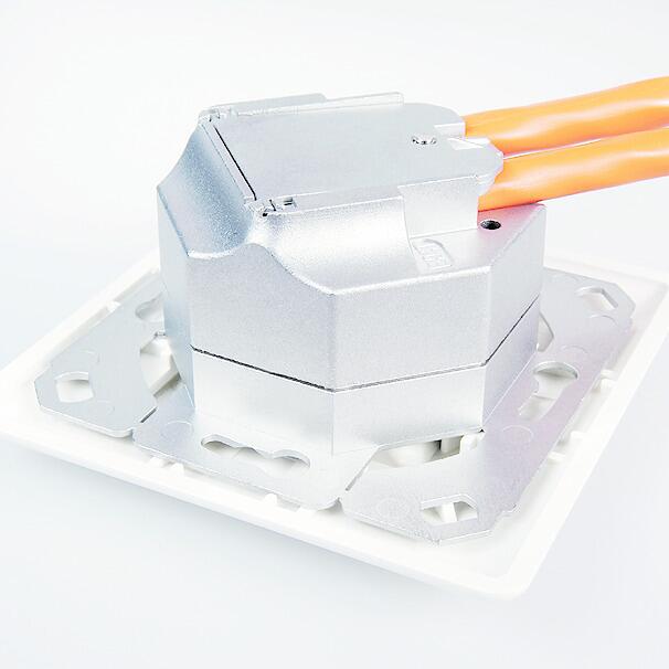 METZ CONNECT RJ45 Datenanschlussdose E-DAT C6A - 1 Port Reinweiß | Bis 10 Gbit/s & PoE 90W