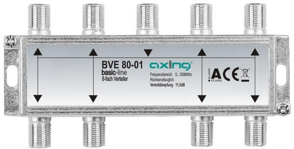 AXING BVE 80-01 8fach Verteiler 5-1006MHz, brummentstört
