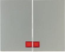 Berker 14377004 Wippe mit roter Linse, K.5, edelstahl matt, lackiert