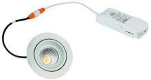 Rutec ALU5730xWWD GAIL LED-Einbaustrahler, dimmbar, Plug&play, schwenkbar, rund, 300mA, 6W, IP40, 3000K, CRI80, 1-er Set