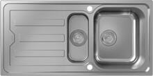hansgrohe S44 S440-A517 100 Einbauspüle 342/145 mit Abtropffläche und automatischer Ablaufgarnitur, Edelstahl (43366800)
