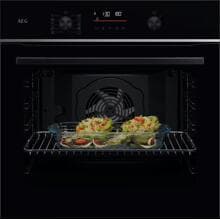 AEG TU5PB401SB A++ Einbaubackofen, 60 cm breit, 72L, Pyrolytische Selbstreinigung, schwarz