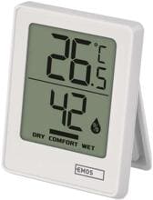 EMOS E0345 Thermometer mit Hygrometer, digital, weiß (2603203000)