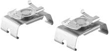 LEDVANCE TRUSYS FLEX GRID CEILING CLIP, Rasterdeckenmontageclip für Tragschienen, 57x26x35mm, Stahl, silber, 2 Stück (4058075781917)