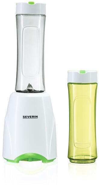 Severin SM 3735 Smoothie Mix & Go, 300W, 1 Geschwindigkeitsstufe, Sicherheitsabschaltung, weiß-grün