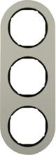 Berker 10132084 Rahmen, 3fach, Serie R.Classic, Alu/schwarz glänzend/Aluminium eloxiert
