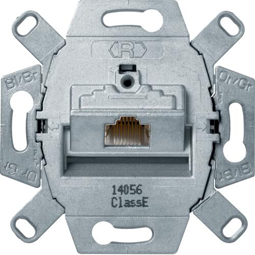 Berker 455401 UAE-Steckdose, 8-polig, geschirmt, Kat.6, Class E, Serie 1930/Glas/R.classic