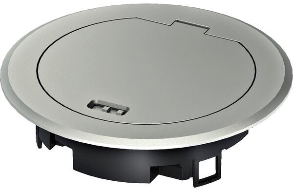 Hager BSR02MKS Metall Klappdeckel für Installationsdose R02, silber