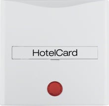 Berker 16401909 Hotelcard-Schaltaufsatz mit Aufdruck und roter Linse, S.1/B.3/B.7, polarweiß matt