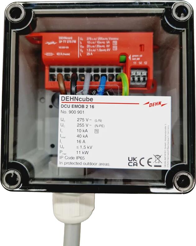 Dehn DCU EMOB 2 16 Überspannungsableiter Typ 2+3 DEHNcube im Gehäuse IP65 für Emob (900901)
