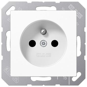 Jung A1520FKIWW Steckdose, französisch/belgisches System, Safety+, alpinweiß