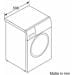 Bosch WAN280A3 7kg Frontlader Waschmaschine, 60cm breit, 1400 U/min, LED-Display, Unwuchtkontrolle, Mengenerkennung, AquaStop, Weiß
