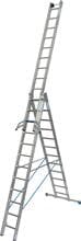 Krause 131676 Stabilo Vielzweck-Leiter +S, Aluminium, 3x12 Stufen