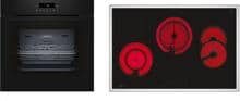 Neff BTX48PB0 N30/N70 A+ Backofen-Set (B2CCJ7AK3 + T18SDH9L0) mit Elektrokochfeld, 60 cm breit, 71 L, Pyrolyse, TouchControl, Edelstahl/Schwarz