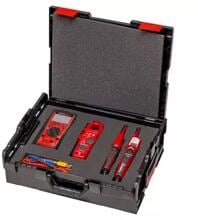 Benning SET Messgeräte-Box Elektromeister, Benning Multimeter MM 2-3, Stromzange Benning CM 2-1, Spannungsprüfer DUSPOL, L-Boxx 136, Schaumstoff (10236770)