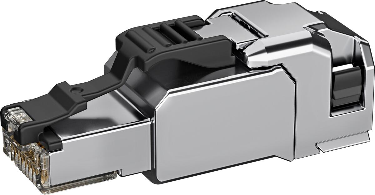 Telegärtner MFP8-SL Steckverbinder, Cat.6A, ISO, T568B, kurz (100039918)