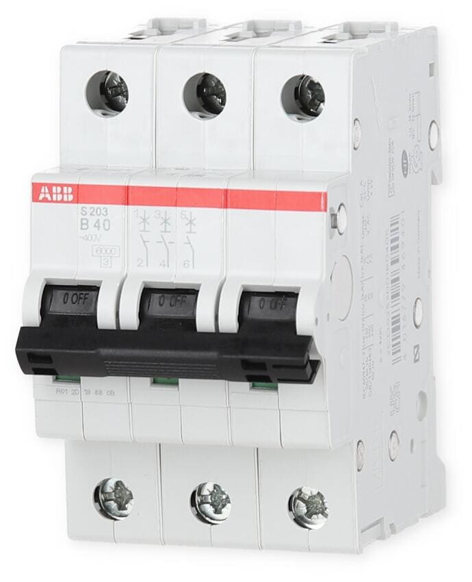 ABB S203-B40 pro M Compact Sicherungsautomat, 3-polig, 40A, 4 kV (2CDS253001R0405)