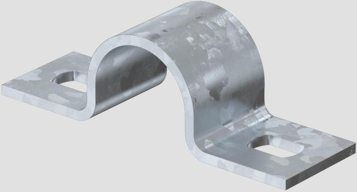 OBO Bettermann 823 20 FT Befestigungsschelle, zweilappig, 20mm, Stahl, tauchfeuerverzinkt, 50 Stk. (1015133)