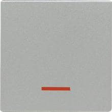 HHG 92510019 Novella Wippe Kontroll-Ausschalter mit roter Beleuchtung, Silber