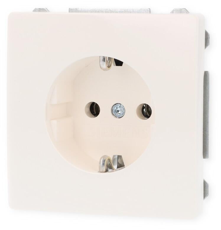 Siemens DELTA style Schuko-Steckdose 10/16A, 250V, Abdeckplatte, titanweiß (5UB1853)