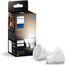 Philips Hue 400 Smarter Spot White, LED, GU10, 400 lm, 4,2W, 2700K, doppelpack, weiß (929003666902)