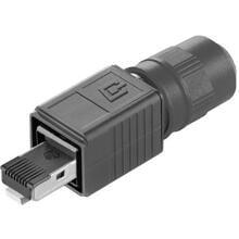 Weidmüller IE-PS-V04P-RJ45-FH Steckergehäuse, Push Pull ohne Knickschutz, Stecker RJ45 werkzeuglos, Variante 1 Metall, Cat.6A / Class EA (ISO/IEC 11801 2010) (1963130000)