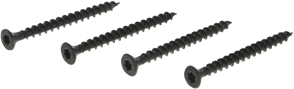 Bosch Siemens 00634825 Schraubensatz, 0.138"(3,51 mm)x1.5"(38mm), 4x Holzschrauben aus Stahl, für die, Befestigung des Geräts im Schrank