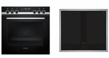 Siemens PQ521VA2ZM Herdset mit Induktionskochfeld (HE578GBS4, EY645CXB6E), 60 cm breit, 71 L, Pyrolyse, schwarz/edelstahl