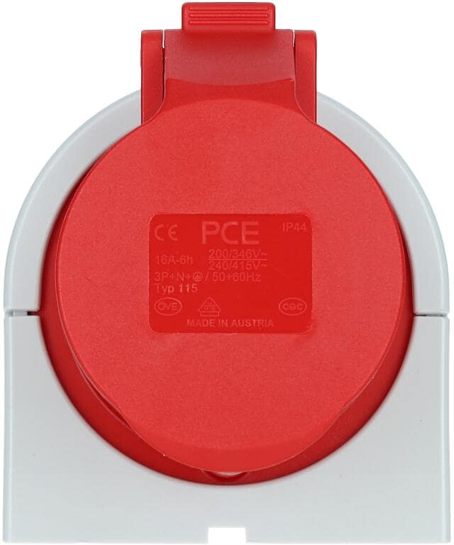 PCE 115-6 Wanddose, 16A, 5-polig