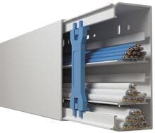 GGK 11035 Leitungsführungskanal FB 60x150-9010, PVC, mit Bodenlochung, alpinweiß