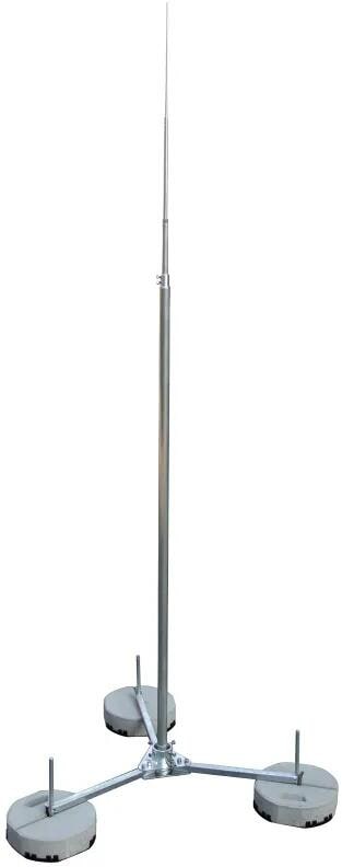 Dehn FS D40 16 10 4000 AL DBS KB STTZN Fangstange D 40/16/10mm Al L 4000mm mit klappbaren Dreibeinstativ St/tZn -SET- (105400)