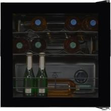 Exquisit WS1-12-GTE-030G Stand Weinkühlschrank, 48 cm breit, 14 Standradweinflaschen, Türanschlag wechselbar, Temperatureinstellung, schwarz