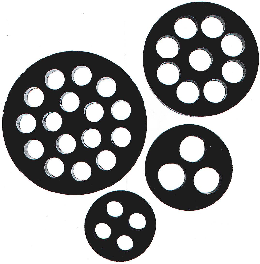 Lapp Mehrfachdichteinsatz SKINTOP DIX-M 25640 , 6x Ø 4 mm, 50 Stück, schwarz (53325640)