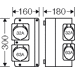 Hensel Mi CB 15 Connection Box, 32/63 A, 5-polig, 400 V, 50-60 Hz, 6h