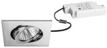 Brumberg SEVEN-S LED-Einbaustrahlerset, inkl. Konverter, Phasenabschnitt dimmbar, 7W, 38°, eckig, schwenkbar