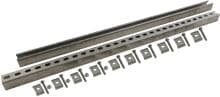 Dehn MSC MDH V4A L1000 MZ V2A C-Montageschienen L 1000mm NIRO (V4A) mit Halteklammern, Schrauben und Muttern (123050)
