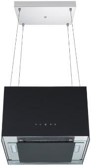 respekta Centa CH 11051IS Design-Inselhaube, 50 cm breit, 531,8 m³/h, mit Fernbedienung, Umluftbetrieb, 3 Leistungsstufen, LED-Beleuchtung, schwarz