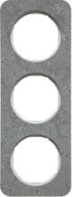 Berker 10132379 Rahmen, 3fach, R.1, Beton grau/polarweiß glänzend