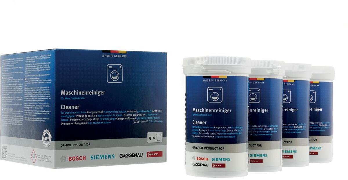 Bosch Siemens 00311930 Reiniger, Vorteilspack: 4x Waschmaschinenreiniger, Nachfolgeprodukt von 00311611