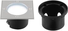 EVN LED Bodeneinbau, quad., inkl. LM, IP67, 230V, 6W, 6000K, 470lm, EDS / Alu (677410061)