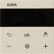 Gira 539301 System 3000 Raumtemperaturregler Display, System 55, cremeweiß glänzend