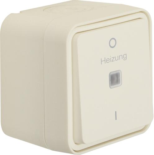 Berker 35623502 Kontroll-Ausschalter, 2polig, Aufdruck "Heizung", 0 und 1, Aufputz, W.1, polarweiß matt