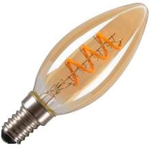 SLV LED C35 LED-Leuchtmittel, E14, 2W, 1800K, Glas, gold/transparent (1008647)